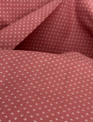 3.5Yd 44WX124L Vtg VIP CRANSTON Burgundy Pink Mauve PIN DOT FLOWER Quilt Fabric