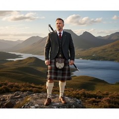 Auld Lang Syne Tartan Fabric Poly Viscose Wool Free – Multiple Sizes Available
