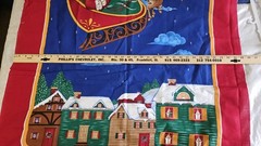 VTG V•I•P HAPPY CHRISTMAS TO ALL FABRIC DOOR PANEL Cut & Sew 36″x57″