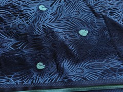 3D Brocade Fabric 29″Wide Peacock Feather Brocado Viscose Cosplay Craft Material