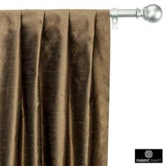 Medium Brown Faux Silk Fabric By The Yard, 42 inches width Brown Silk Fabric