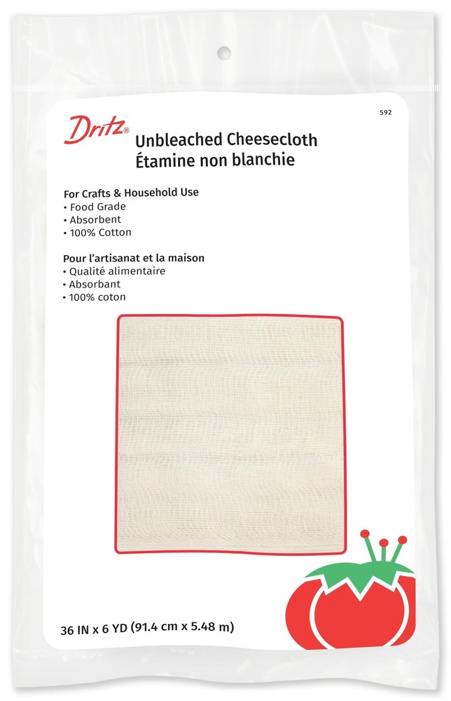 Dritz Food Grade Cotton Cheesecloth 36-Inch x 6-Yards (Pack of 1), Unbleached