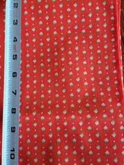 VTG Sweet Tiny Strawberry on Red Fabric -Dolls, Quilting & Crafts 2.5 yards x 44
