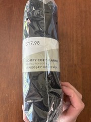 BLACK Comfy Cozy Flannel Precut 2 Yards / 43″ wide 100% Cotton made in Pakistan