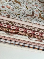 Pink Blossom Beige Color Spring Quilt Bundle 10 Art Gallery Fabrics Fat Quarter