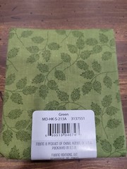 NWT Material Green 18×21 Design By the Piece Leaves Print