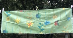 Vintage Fabric Texoprint The Netherlands modernist floral 1 yard scotchguard