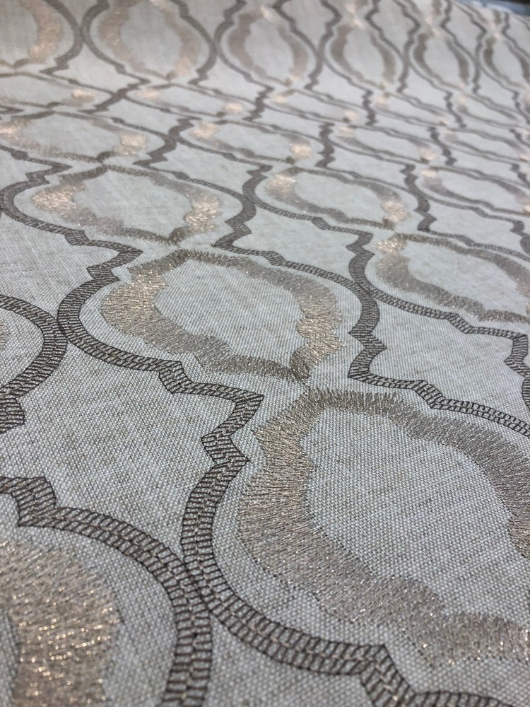 Barriester Natural Excellent for Drapery Fabric by the yard Lurex yarn