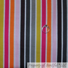 BonEful FABRIC FQ Cotton Quilt White Pink Gray Orange Flower Butterfly Bird Girl
