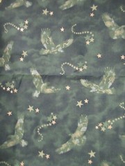 Fabric Traditions quilt-craft Cotton Fabric “EAGLES & STARS” Green/Gold SBTYX