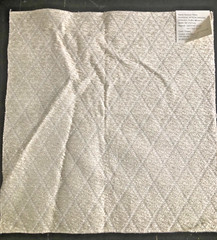 THIBAUT Beaded Trellis in Cream 16 3/4 x 17 1/2″ Geometric Woven Fabric Sample