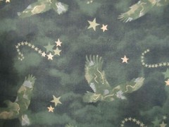 Fabric Traditions quilt-craft Cotton Fabric “EAGLES & STARS” Green/Gold SBTYX