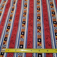 Nautical Tall Ships Cotton Fabric 36″ X 41″ South Seas Imports Sailing Flags