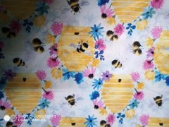 Bee Print Fabric 34 Inches