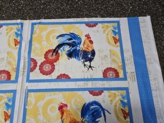 Bright & Early 4 Placemat Panel 23×44 Evelia for Wilmington Floral Rooster
