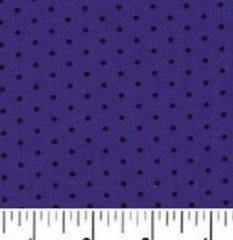 HALLOWEEN COTTON FABRIC PURPLE BLACK DOTS HALF YARD 18×44 COSTUME DECOR QUILTS
