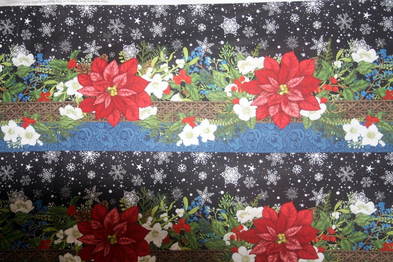 WINTER BLOOMS STRIPE FROM IN THE BEGINNING FABRICS – 100% COTTON FABRIC