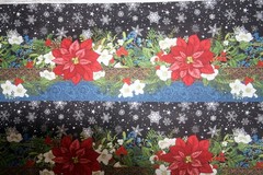 WINTER BLOOMS STRIPE FROM IN THE BEGINNING FABRICS – 100% COTTON FABRIC