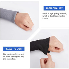 10Pcs 5 Colors Knit Cuff Sleeve Ribbing Cuff Material, 5.9X3.3Inch Tubular Rib C