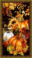Seeds of Gratitude Cotton Fabric Quilt Panel by Art Loft for Studio E 24×44″