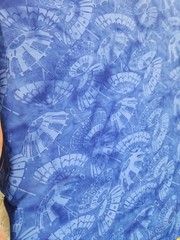 Blue Ombre Umbrellas Cotton Fabric 1.25 Yards quilting applique sewing