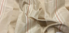 100% Silk fabric by Scalamandre, 54 inches wide, multi taffeta satin stripe