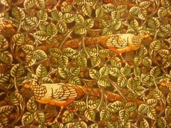 SPRINGS INDUSTRY PHEASANT HOLLOW FABRIC REMNANT 2 PIECES EACH 44” W X 39” L