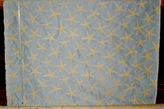 Light blue starfish sea star fabric home decorating upholstery material BTY