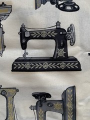 SRK “Vintage Couturier” D#14471 Sewing Machines Cotton Fabric by the HALF YARD
