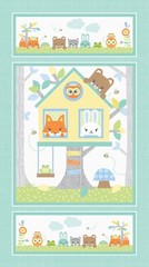 Playhouse Pals Border Stripe Kanvas From Benartex 44″ Wide BTY