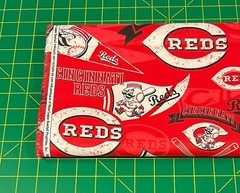 Cincinnati Reds Mr Red Fabric, HALF YARD, Baseball Team 100% Cotton Fabric