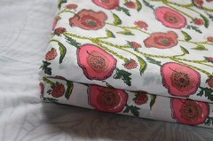 NO TARRIF CHARGES 100%✅ ZK_140 Hand Block Floral Fabric 100%Cotton 5 Yard