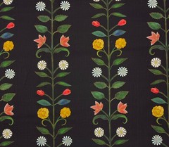LACEFIELD DESIGN BARCELONA EBONY BLACK FLORAL VINE MULTIUSE FABRIC 1.5 YARD 54″W