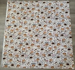 Robert Kaufman Metro Cafe Coffee Print Cotton Fabric 44″ x 1.25 Yds Quilting