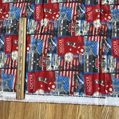 2yards SPRINGS CREATIVE FABRIC Soccer Futbol, Red Gray Blue USA champions