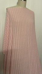 Bubblegum Pink Cotton Stripe Gauge w/ Lurex Fabric 2 Yards 16″ Long & 58″ Wide