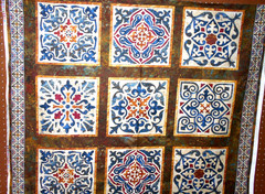 1 Paintbrush Studios Marblehead Mosaic Tiles fabric Panel