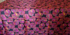 BEAUTIFUL SILK CHIFFON FABRIC COLORFUL VIBRANT LEAVES PRINT (3 YARDS) 108″ X 44″