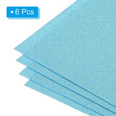 Soft Felt Sheets Glitter Self Adhesive Light Blue Fiber 11.8″ x 7.8″ 6pcs