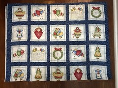 Vtg 90s Dianna Marcum Marcus Brothers Recipe Angel Christmas Cotton Fabric Panel