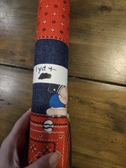 Springs Mills Inc Denim Patchwork Fabric 34 Inches Rag Dolls bandana Print 1974