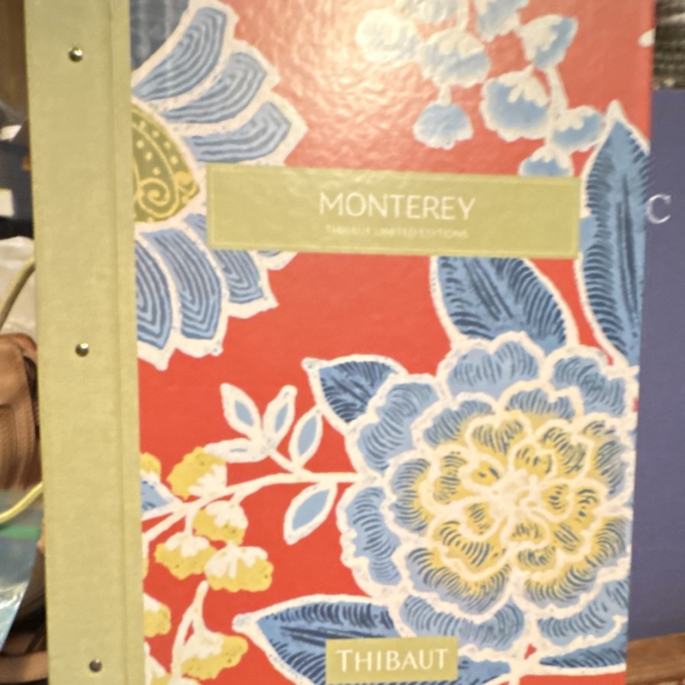 Thibaut Monterey Floral Pattern Decorative wallpaper sample book junk journals