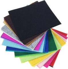 42 Assorted Acrylic Felt Sheets 10Cm X 10Cm For Crafts Fabric Diy Projects