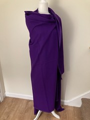 Wool Crepe Fabric, Lightweight, Royal Purple, 3 Yards 6 Inches, 62” Wide
