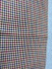 1/4 yard x 44″ Cotton Plaid Fabric Red/Blue/Beige Sewing Crafts Quilting