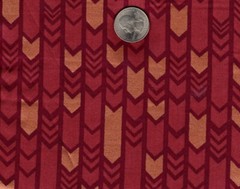 44″ wide Emma & Mila divine arrowheads fabric BTY copper gold metallic