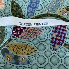 WIDE Teal Turquoise Geometric Floral Patchwork Leaves Vines Fifth 5th Avenue 3y