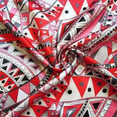 58” Wide By Yards Geometric Patchwork Charmeuse Lining Silky Satin Fabric