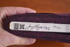 By 1/2 Yd, Purple Pink Flowers Leaves on Black Cotton, Jinny Beyer Palette,B693