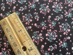 Fabric Cotton Tiny Flower Fabric Black 42”x 39”By Jo Ann 107